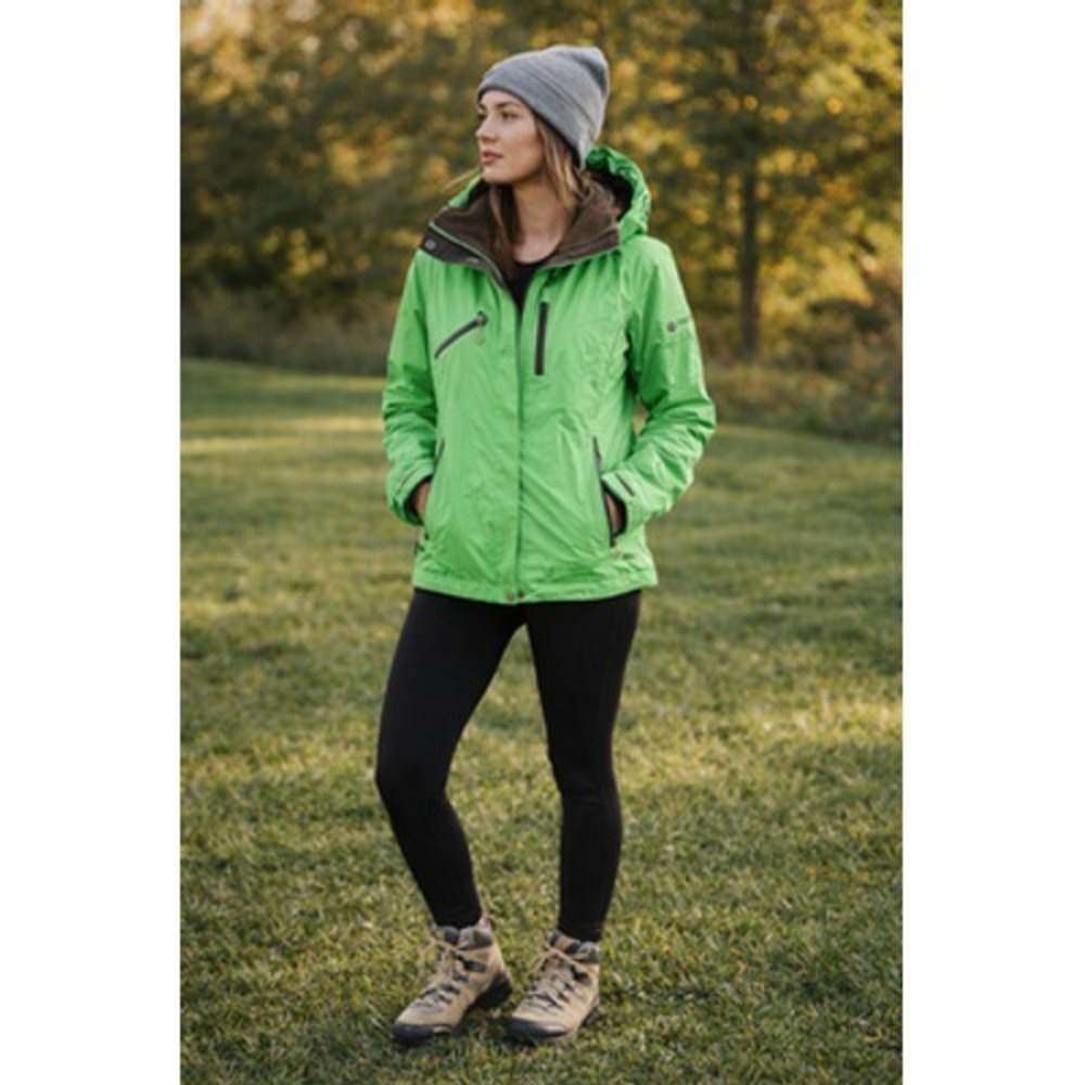 Columbia Titanium Interchange Jacket Womens L Green 3in1 Hooded Ski‎ Waterproof